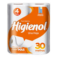 PAPEL HIGIENOL NARANJA *4