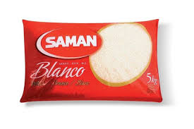 ARROZ SAMAN BLANCO 5 KG.